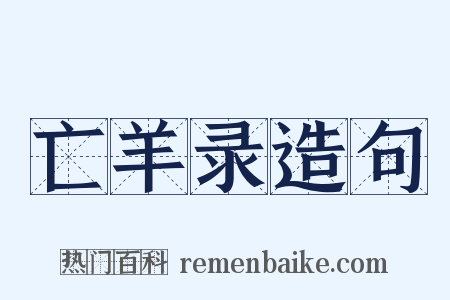 亡羊录造句是什么意思的图片